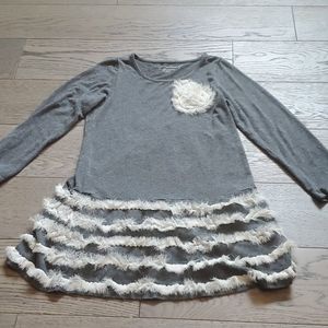 Girls grey jersey dress size 5